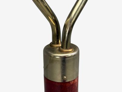 Marksl jd Floor Lamp Wood Metal Fabric Sweden 1970s