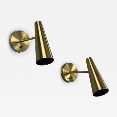 Marksl jd Swedish Modern Wall Lights Brass Sweden 21st c 