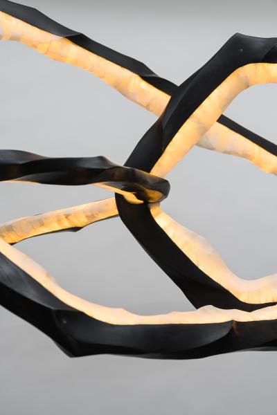 Markus Haase Markus Haase Blackened Bronze and Onyx Circlet Chandelier II DE 2023