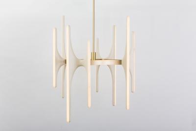 Markus Haase Markus Haase Bleached Ash and Onyx Chandelier USA 2016