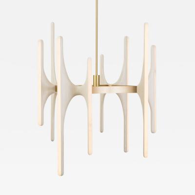 Markus Haase Markus Haase Bleached Ash and Onyx Chandelier USA 2016