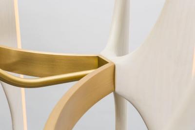 Markus Haase Markus Haase Bleached Ash and Onyx Chandelier USA 2017