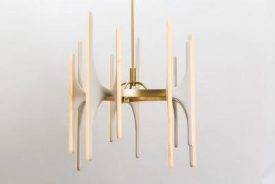 Markus Haase Markus Haase Bleached Ash and Onyx Chandelier USA 2017