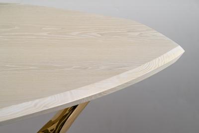 Markus Haase Markus Haase Bronze Bleached Ash and Limestone Foyer Table DE 2024