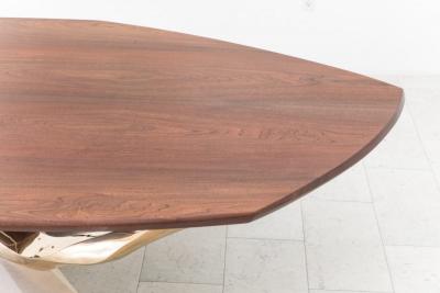 Markus Haase Markus Haase Bronze Walnut and Limestone Dining Table USA 2018