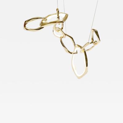 Markus Haase Markus Haase Bronze and Onyx Circlet Chandelier II USA 2019