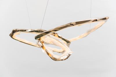 Markus Haase Markus Haase Bronze and Onyx Circlet Chandelier III DE