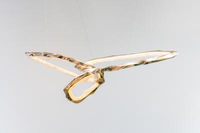 Markus Haase Markus Haase Bronze and Onyx Circlet Chandelier III DE