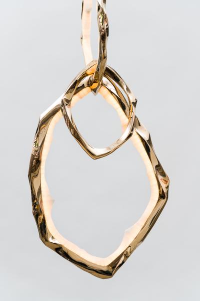 Markus Haase Markus Haase Bronze and Onyx Circlet Pendant II USA 2022