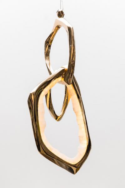 Markus Haase Markus Haase Bronze and Onyx Circlet Pendant USA 2019
