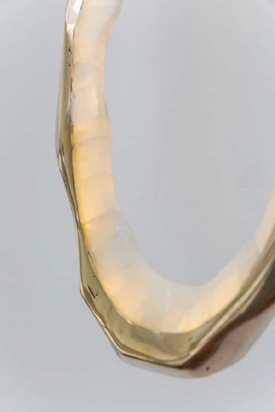 Markus Haase Markus Haase Bronze and Onyx Circlet Sconce USA 2018