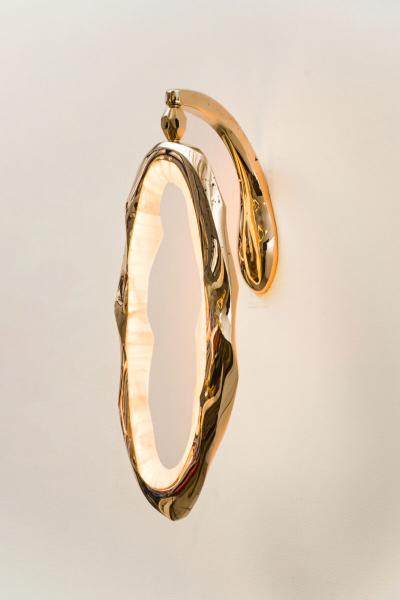 Markus Haase Markus Haase Bronze and Onyx Circlet Sconce USA 2018