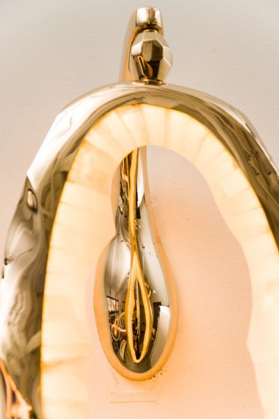 Markus Haase Markus Haase Bronze and Onyx Circlet Sconce USA 2018