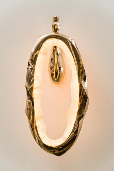 Markus Haase Markus Haase Bronze and Onyx Circlet Sconce USA 2018