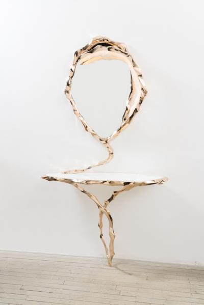 Markus Haase Markus Haase Bronze and Onyx Console with Bronze Mirror DE 2020