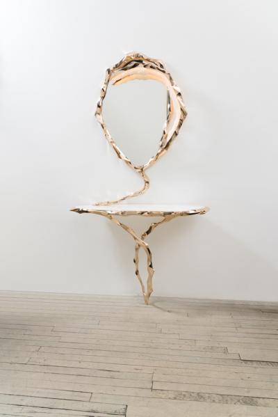 Markus Haase Markus Haase Bronze and Onyx Console with Bronze Mirror DE 2020