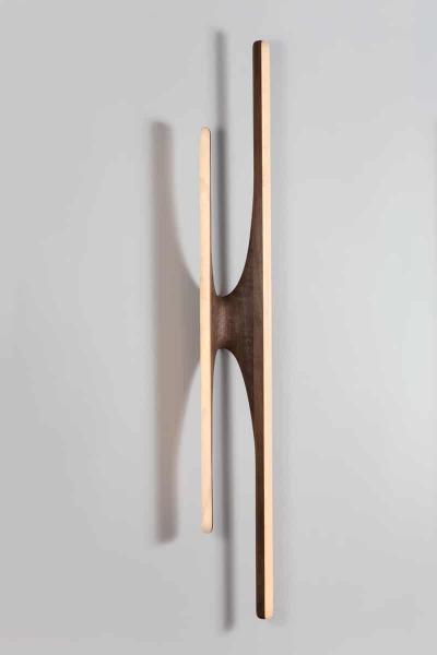 Markus Haase Markus Haase Carved Wood and Onyx Sculptural Sconce USA 2016