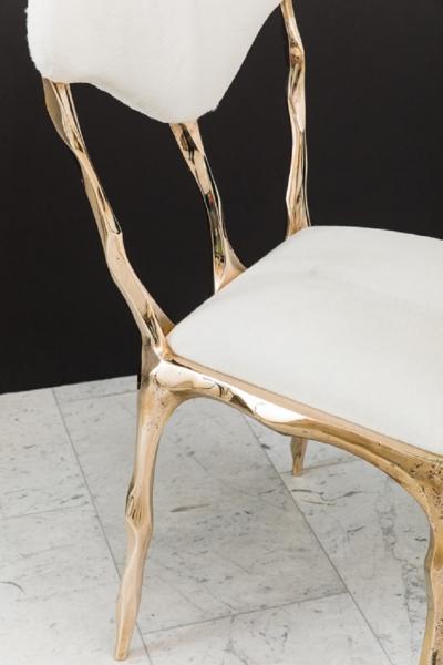 Markus Haase Markus Haase Faceted Bronze Dining Chair USA 2018