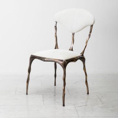 Markus Haase Markus Haase Faceted Bronze Patina Dining Chair USA 2018