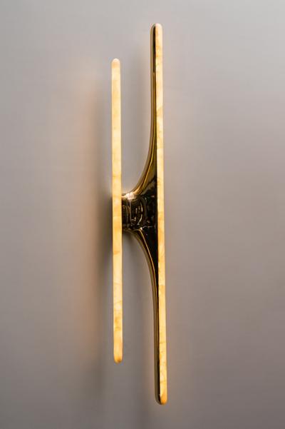 Markus Haase Markus Haase Sculptural Sconce in Polished Bronze and Onyx DE 2023