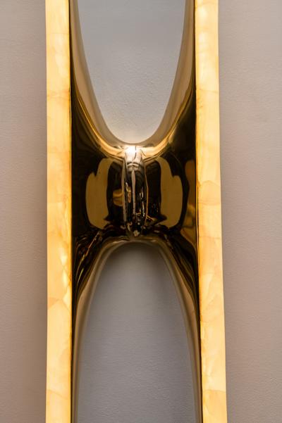 Markus Haase Markus Haase Sculptural Sconce in Polished Bronze and Onyx DE 2023