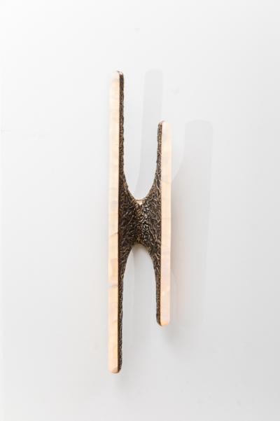 Markus Haase Markus Haase Sculptural Sconce in Textured Bronze and Onyx USA 2019