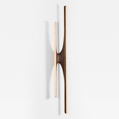Markus Haase Markus Haase Walnut and Onyx Sculptural Sconce USA 2016