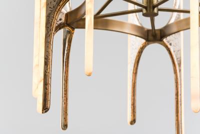 Markus Haase Markus Haase Wormed Bronze 5 arm Chandelier DE 2020