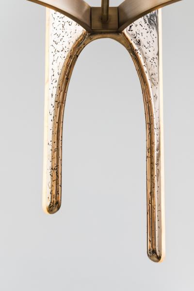 Markus Haase Markus Haase Wormed Bronze 5 arm Chandelier DE 2020