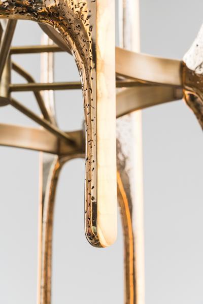 Markus Haase Markus Haase Wormed Bronze 5 arm Chandelier DE 2020