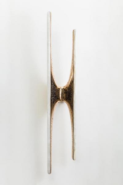 Markus Haase Markus Haase Wormed Bronze and Onyx Sculptural Sconce USA 2017