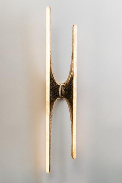 Markus Haase Markus Haase Wormed Bronze and Onyx Sculptural Sconce USA 2017