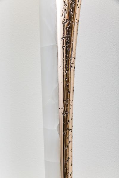 Markus Haase Markus Haase Wormed Bronze and Onyx Sculptural Sconce USA 2017