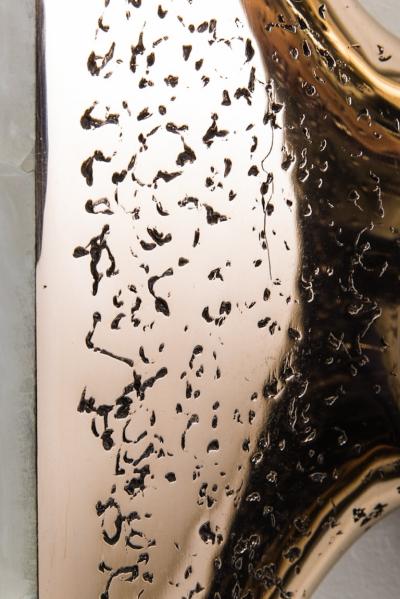 Markus Haase Markus Haase Wormed Bronze and Onyx Sculptural Sconce USA 2017