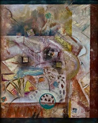 Marlene Healey Abstract Art Oil Painting Fractured Time