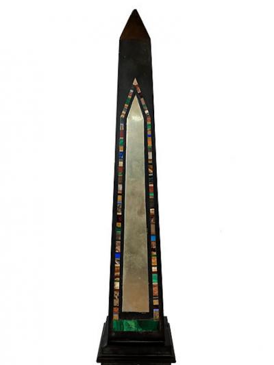 Marmo Negro and Specimen Marble Grand Tour Obelisk 19th Century