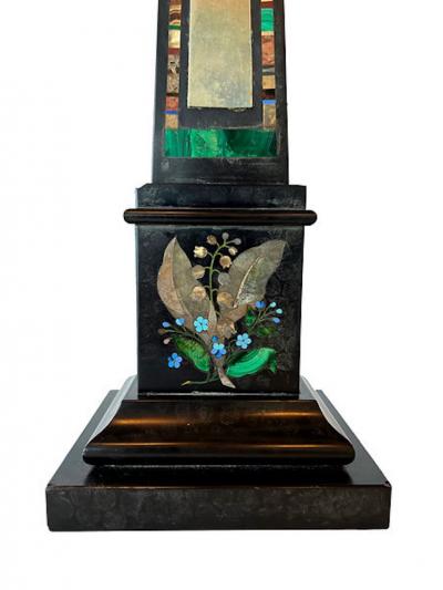 Marmo Negro and Specimen Marble Grand Tour Obelisk 19th Century