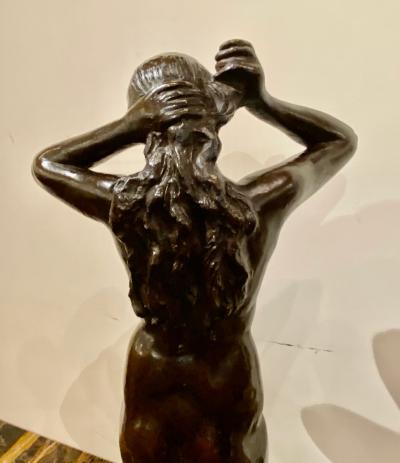 Marnix D Haveloose Art Deco Bronze Female Statue by Belgian Artist M DHaveloose