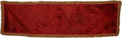 Maroon Velvet Table Runner with Fringe