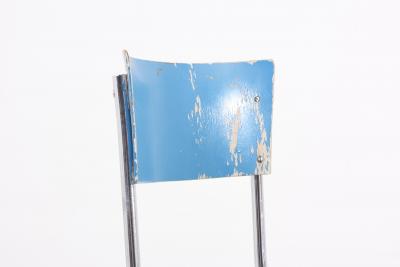 Mart Stam Set of 4 Blue Cantilever Chairs B43 by Mart Stam for Thonet Germany 1930s