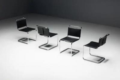 Mart Stam Spoleto Chairs by Ufficio Tecnico for Knoll Italy 1970s