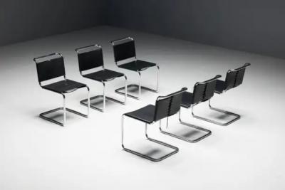 Mart Stam Spoleto Chairs by Ufficio Tecnico for Knoll Italy 1970s