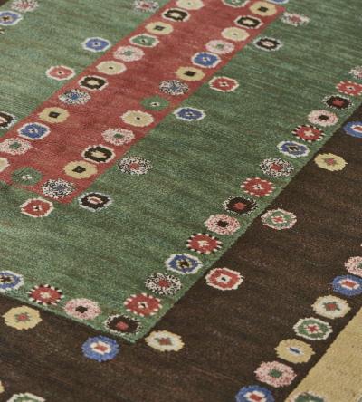 Marta Maas Fjetterstrom Mid 20th Century Handwoven Wool Swedish Rug