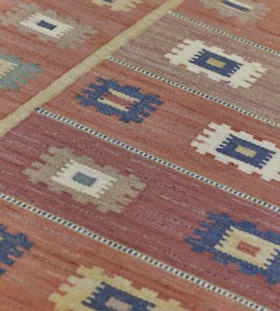 Marta Maas Fjetterstrom Signed Mid 20th Century Marta Maas Fjetterstr m AB Swedish Rug