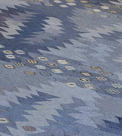 Marta Maas Fjetterstrom Signed Mid Century Handwoven Wool Swedish Rug