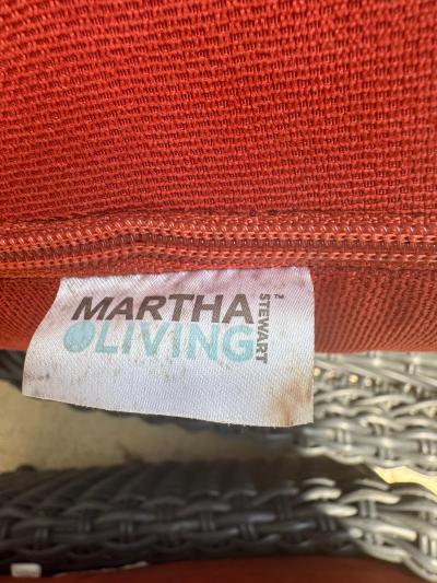 Martha Stewart Pair of Martha Stewart Wicker Chaise Lounge