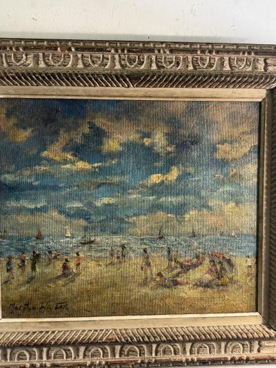 Martha Walter IMPRESSIONIST BEACH SCENE PAINTING AFTER MARTHA WALTER