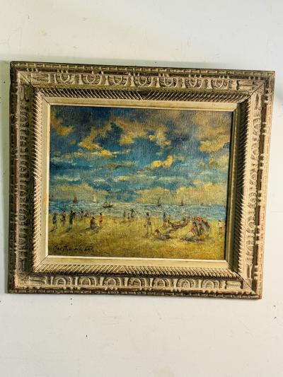 Martha Walter IMPRESSIONIST BEACH SCENE PAINTING AFTER MARTHA WALTER