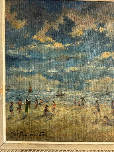 Martha Walter IMPRESSIONIST BEACH SCENE PAINTING AFTER MARTHA WALTER