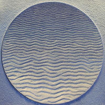 Martha Winter Universal Flowing Contemporary Mixed Media Diptych